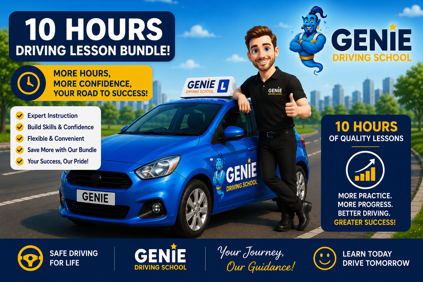 10 HOURS DRIVING LESSON BUNDLE!