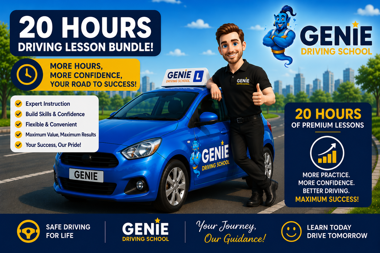 20 HOURS DRIVING LESSON BUNDLE!